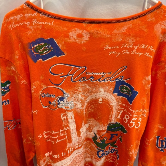 P.Michael Florida Gators Women's All Over Print Orange Long Sleeve Shirt Size L - Picture 8 of 11